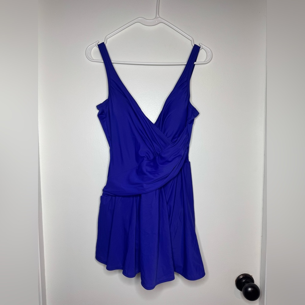 Women’s Miracle Suit Purple One Piece Swimsuit Size 12